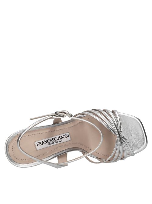 Sandali in pelle FRANCESCO SACCO | 6498 NAPPA LAM.ARGENTP